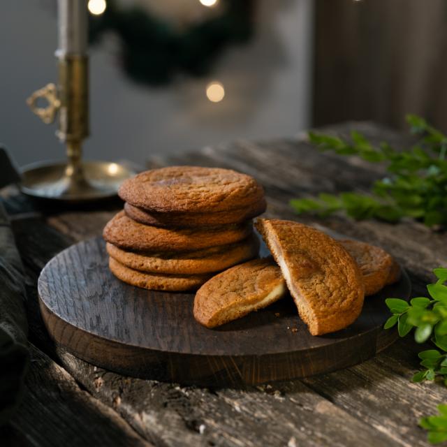 Pepparkakscookies med cheesecake